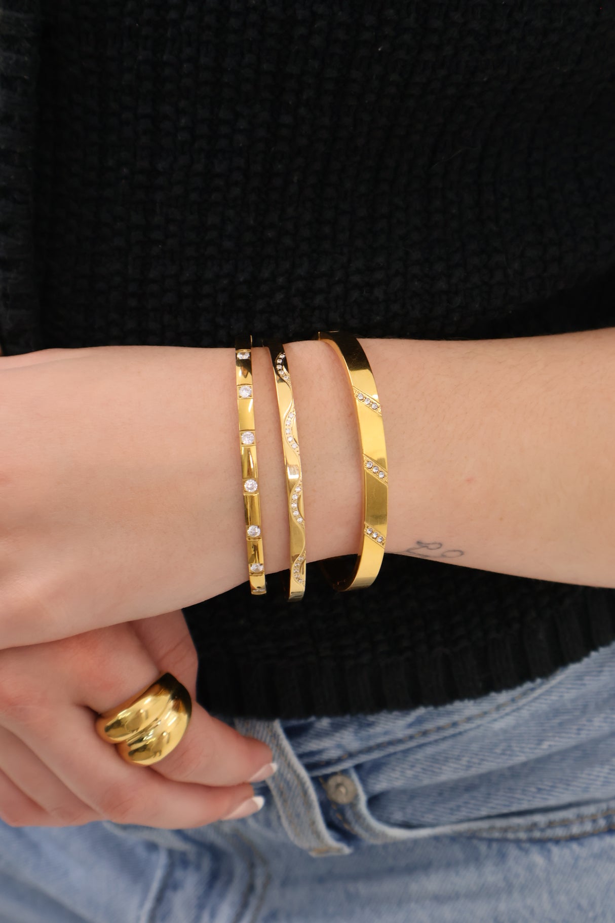 Bracelet Bliss et boucles d'oreilles Orella argent