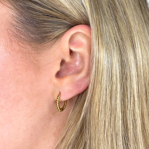 Boucles d'oreilles Dormeuses twistées - Acier inoxydable