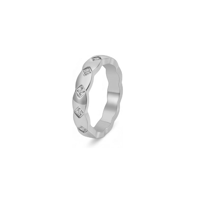 Bague Lueur argent - Acier inoxydable