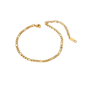 Bracelet Figaro or - Acier inoxydable