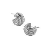 Boucles d'oreilles Azur argent - Acier inoxydable