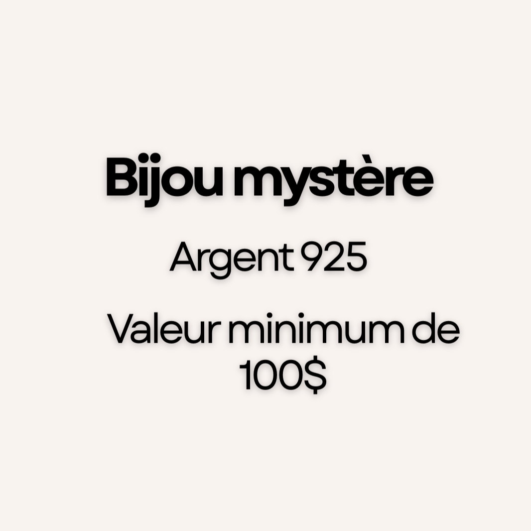 2 bijoux mystères en argent 925 d'une valeur minimale de 100$
