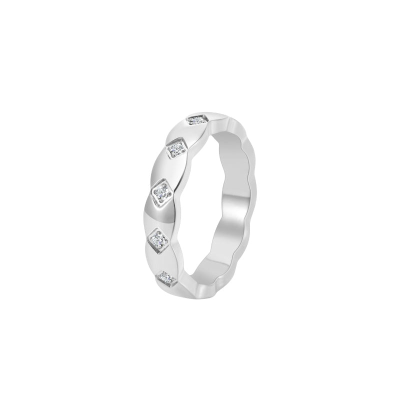 Bague Lueur argent - Acier inoxydable