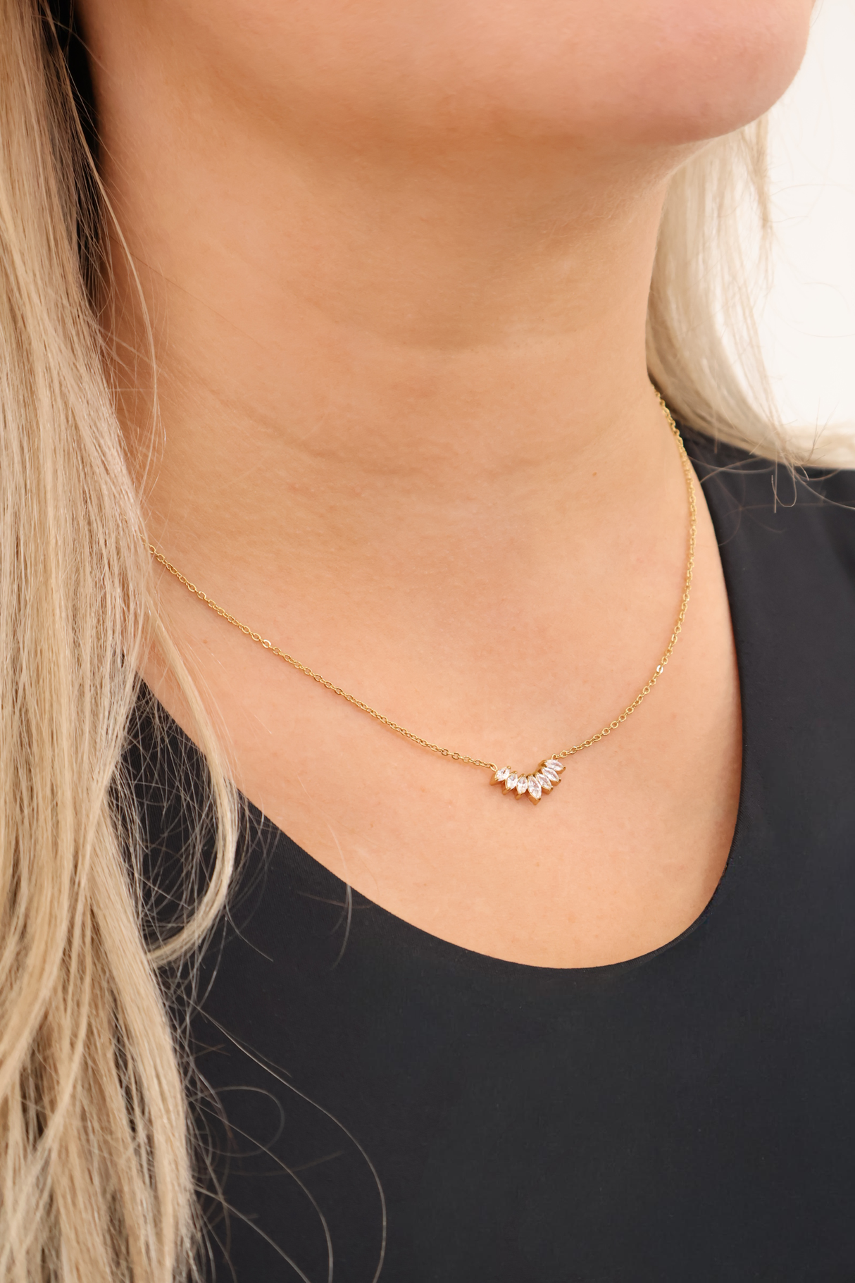 Collier Glow or - Acier inoxydable