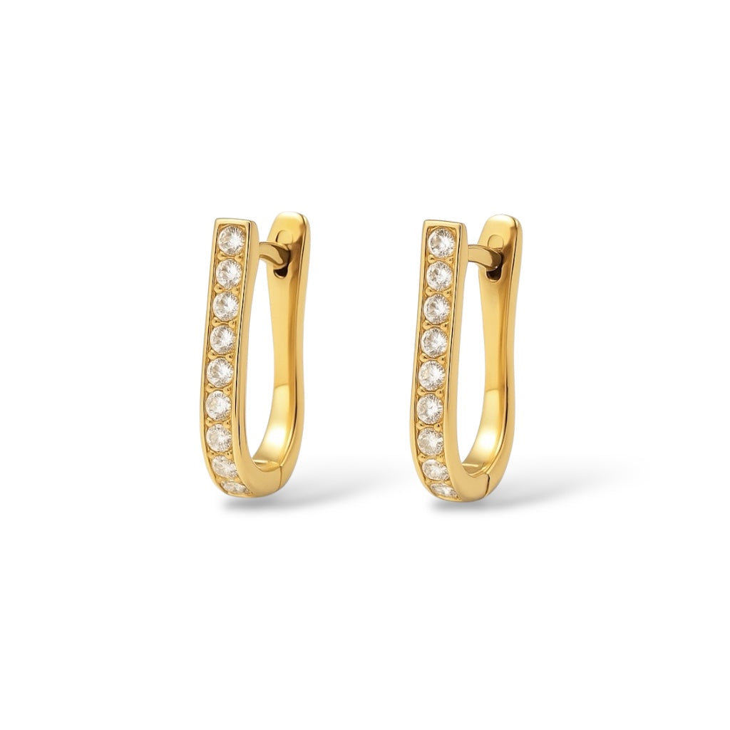 Boucles d’oreilles Jade or - Acier inoxydable