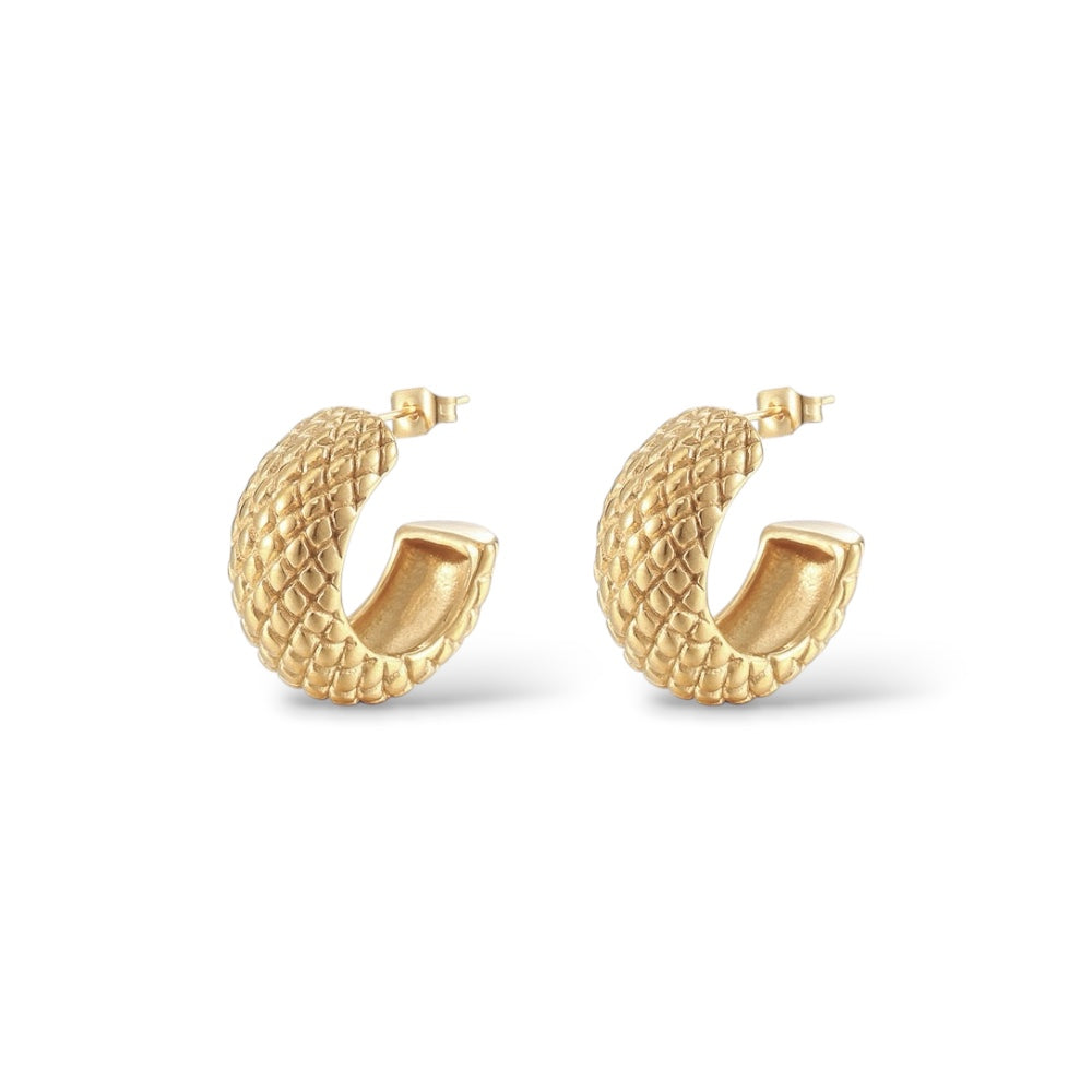 Boucles d’oreilles Mira or - Acier inoxydable