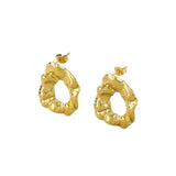 Boucles d’oreilles Ambre or - Acier inoxydable