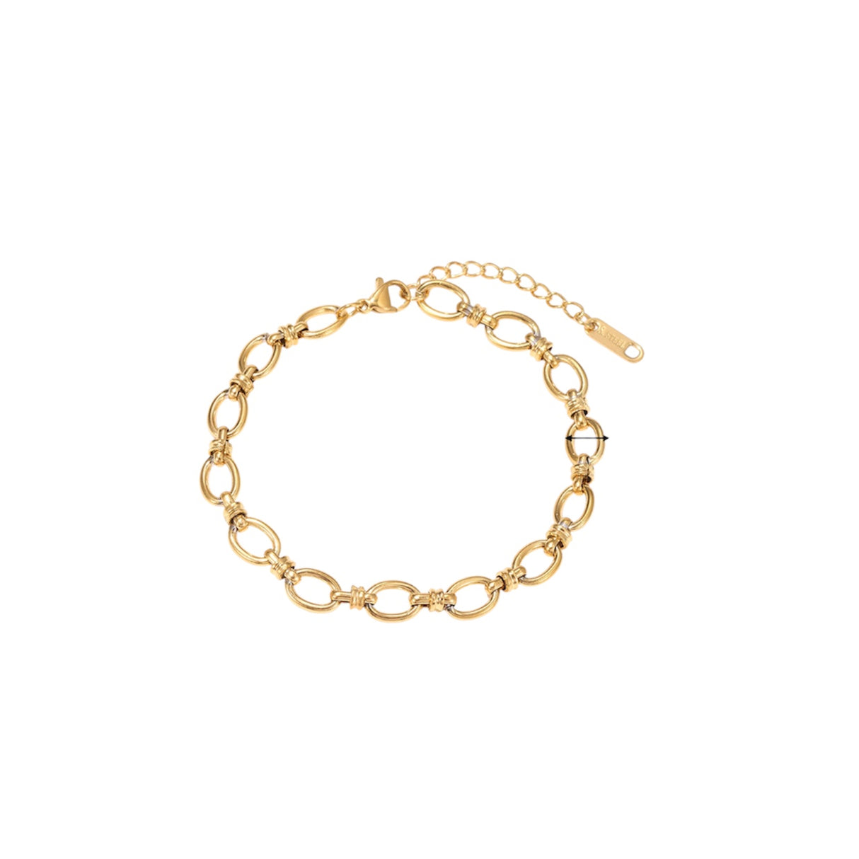 Bracelet Topaz or - Acier inoxydable