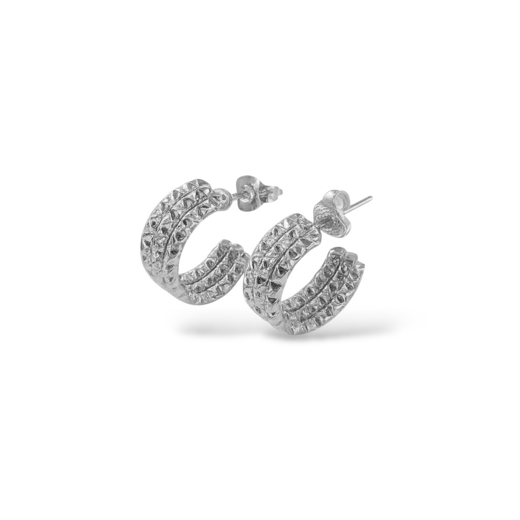 Boucles d’oreilles Noa argent - Acier inoxydable