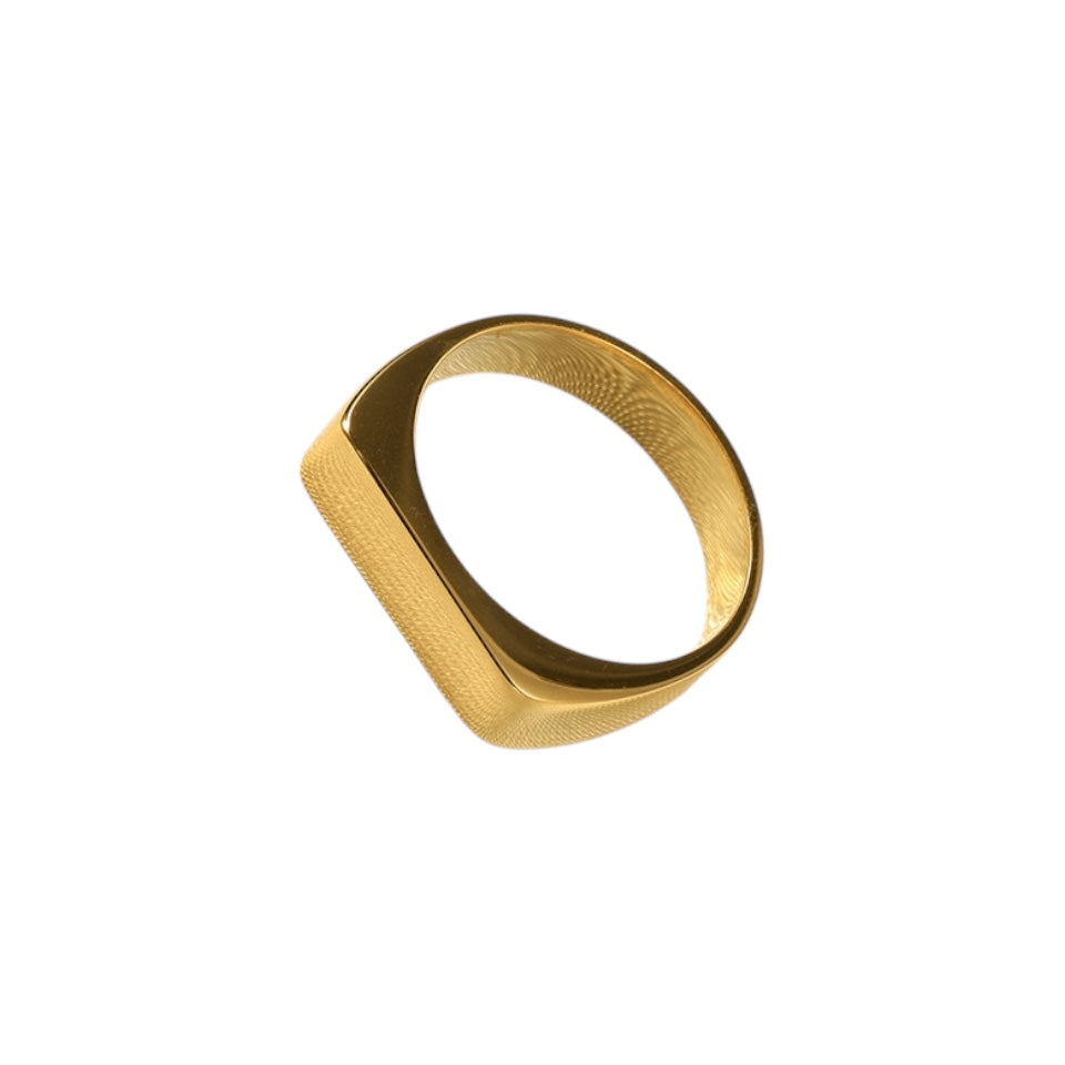 Bague Oskar or - Acier inoxydable