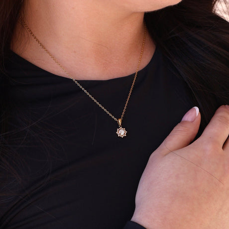 Collier Flocon or - Acier inoxydable
