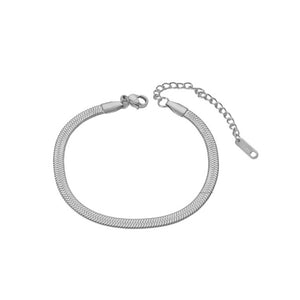 Bracelet serpent 4mm argent - Acier inoxydable