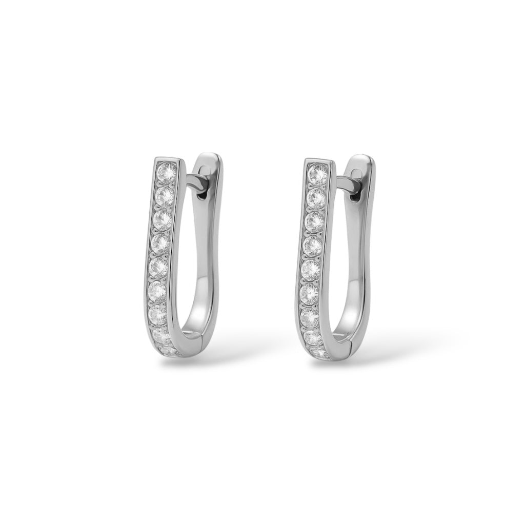 Boucles d’oreilles Jade argent - Acier inoxydable