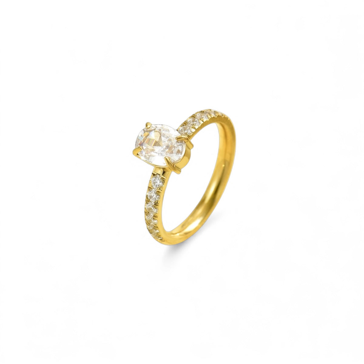 Bague Opale or - Acier inoxydable