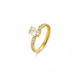 Bague Opale or - Acier inoxydable