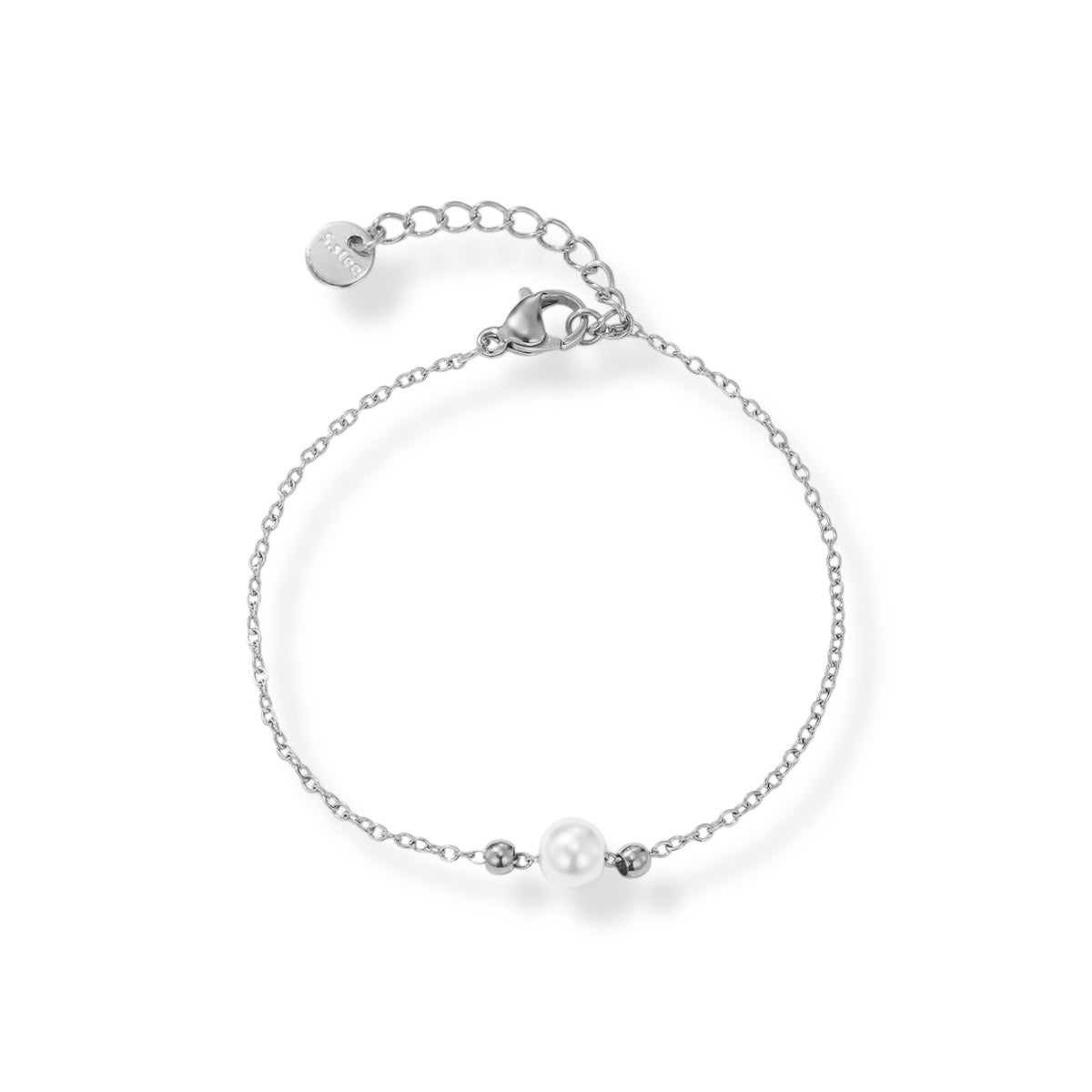 Bracelet Perle argent - Acier inoxydable