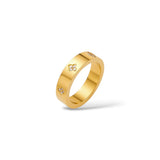 Bague Éloria or - Acier inoxydable