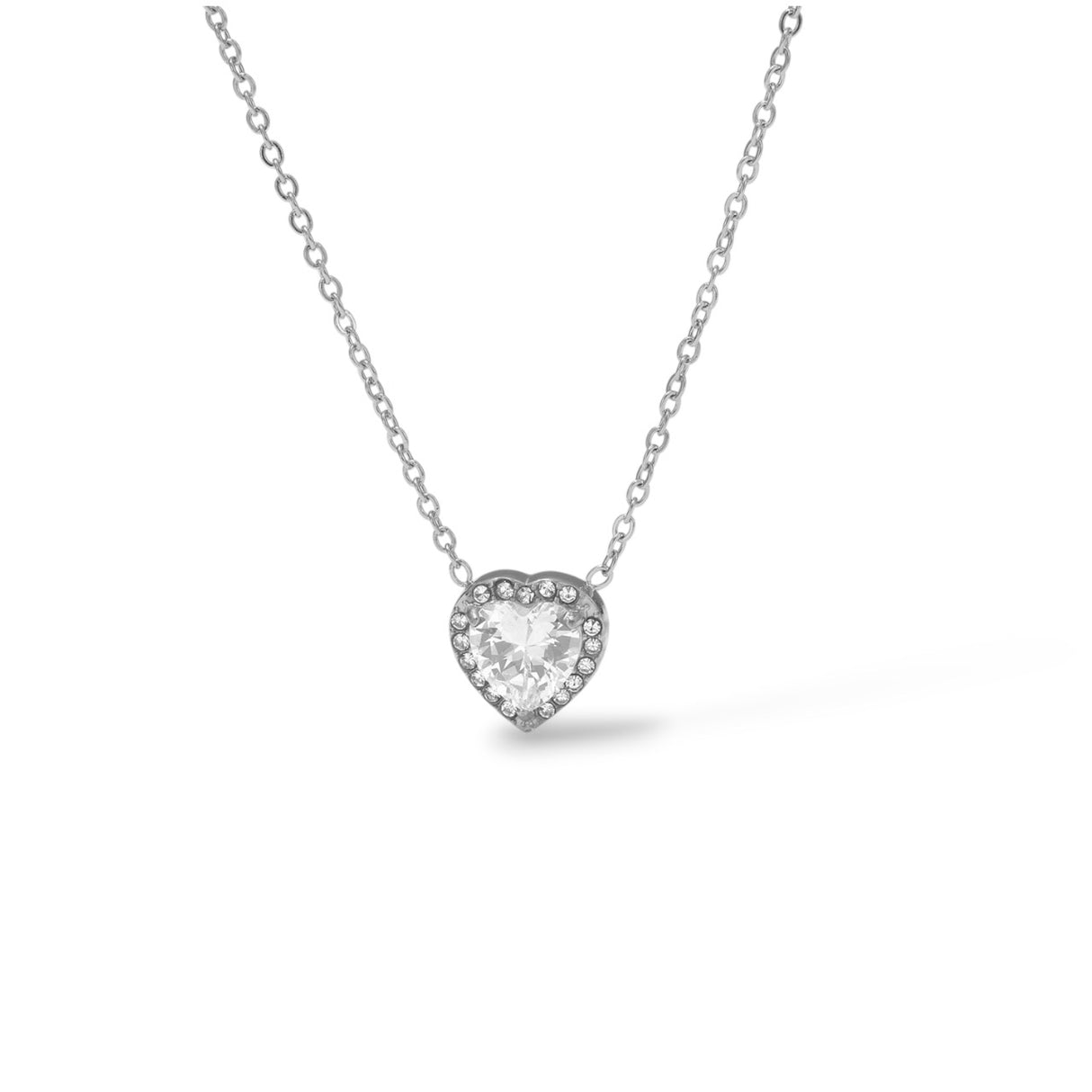 Collier Coeur 2.0 argent - Acier inoxydable