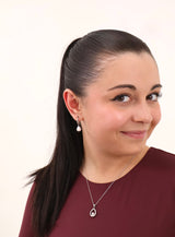 Boucle d’oreille Opaline argent - Acier inoxydable