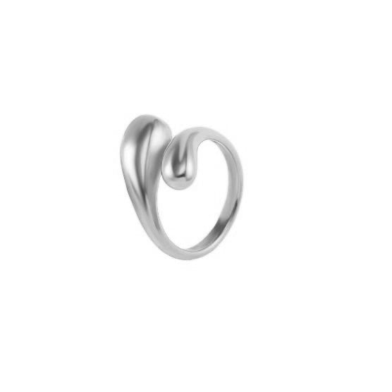 Bague ajustable argent - Acier inoxydable