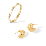 Bracelet Bliss et boucles d'oreilles Orella or