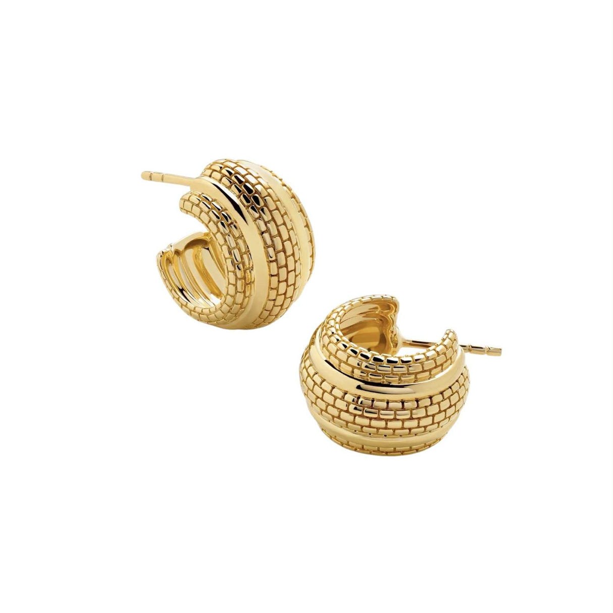 Boucles d'oreilles Azur or - Acier inoxydable