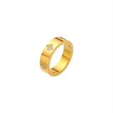 Bague Éloria or - Acier inoxydable