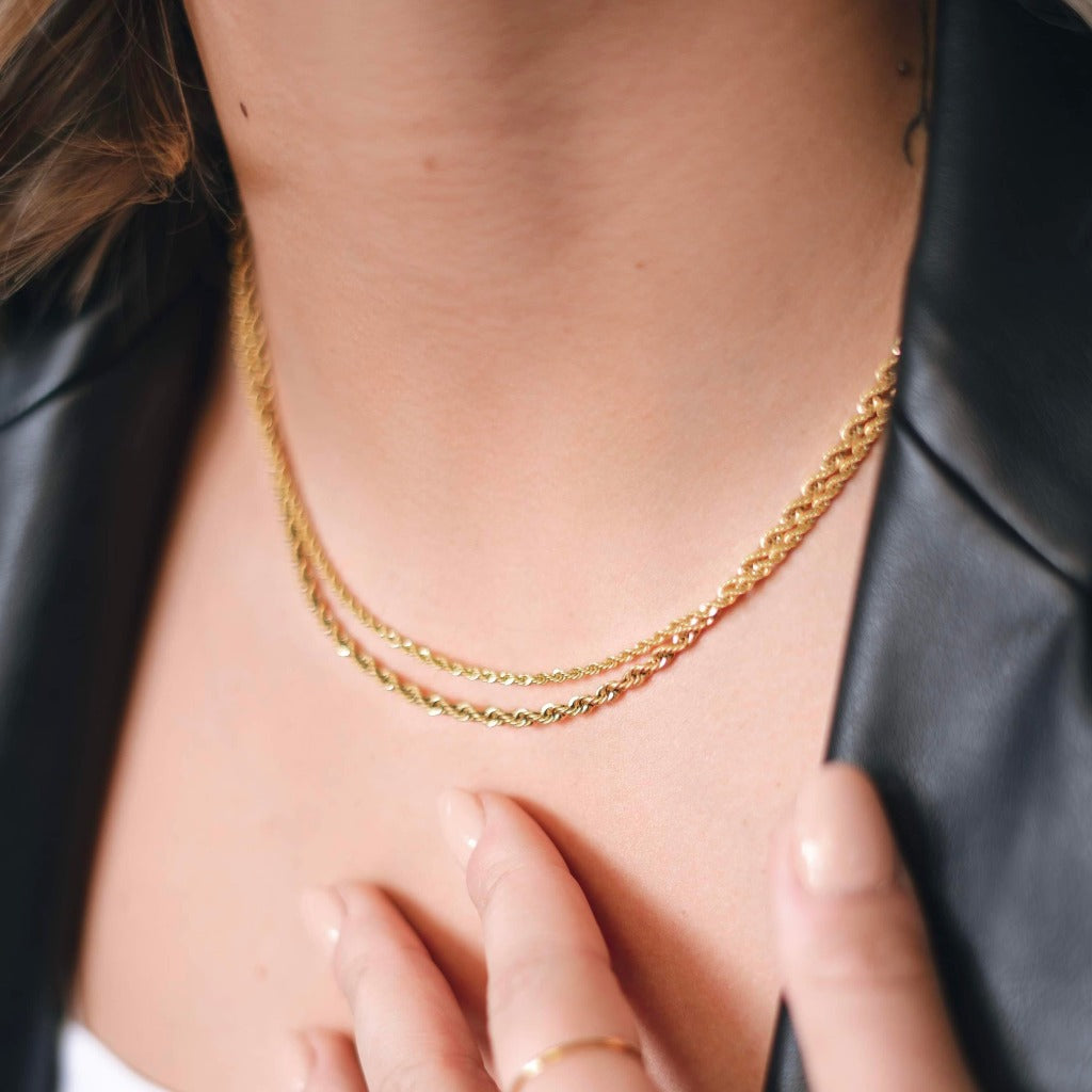 Chaîne Torsade or - Acier inoxydable