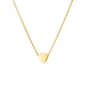 Collier mini coeur or - Acier inoxydable